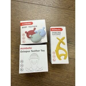 NEW! 3 BABY TEETHERS MOMBELLA | FOOD GRADE SILICONE | BPA FREE